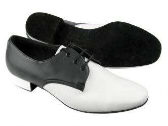 dansschoenen zwart wit leder  